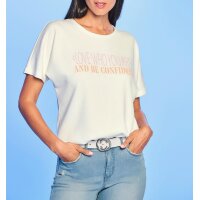 Fledermausärmel-Shirt m.  Schriftzug, ecru
