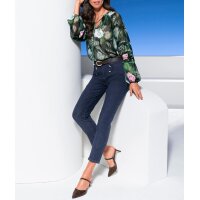 7/8-Jeans mit Zierknöpfen, dark blue used