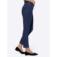 7/8-Jeans mit Zierknöpfen, dark blue used