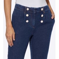 7/8-Jeans mit Zierknöpfen, dark blue used