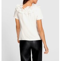 Carmenshirt m. Plissee-Volants, ecru