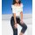 Carmenshirt m. Plissee-Volants, ecru