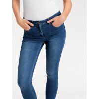 Designer-Bauchweg-Skinny-Jeans, blue stone