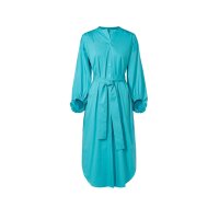 Hemdblusenkleid mit Bindegürtel, türkis