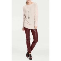 Designer-Lederimitat-Stretchhose, bordeaux