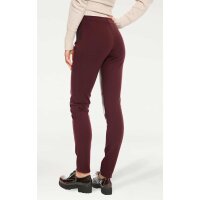 Odinės imitacijos tamprios kelnės, bordo spalvos