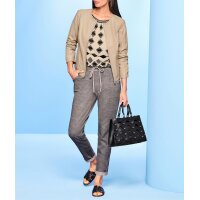 Lamb nappa leather jacket with mesh inserts, sand