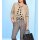 Lamb nappa leather jacket with mesh inserts, sand