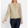 Lamb nappa leather jacket with mesh inserts, sand