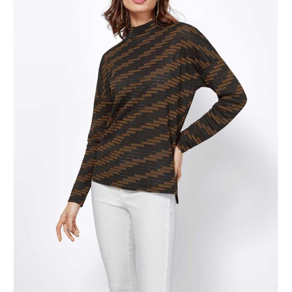 Jerseyshirt, schwarz-bronze