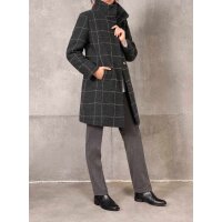 Wattierter Wollmantel, grau