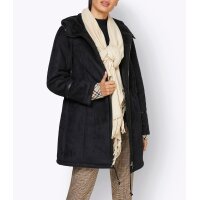 Lammfell-Look-Jacke, schwarz