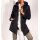 Lammfell-Look-Jacke, schwarz
