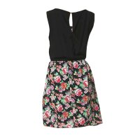 Kleid, schwarz-bunt