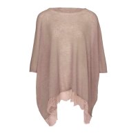 Oversize sweater with lace, rosé