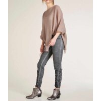 Oversize sweater with lace, rosé