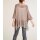 Oversize sweater with lace, rosé