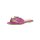 Leather mule wit beads, pink