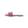 Leather mule wit beads, pink