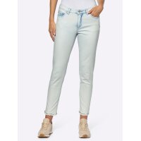 5-Pocket-Jeans m. Perlen, blue-bleached