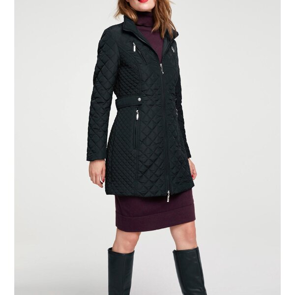 Designer-Steppjacke, schwarz