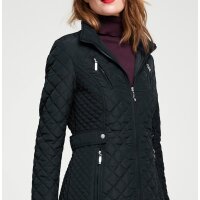 Designer-Steppjacke, schwarz