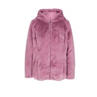 Reversible weave fur jacket. rose wood