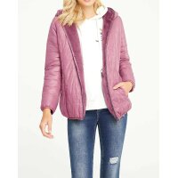 Reversible weave fur jacket. rose wood
