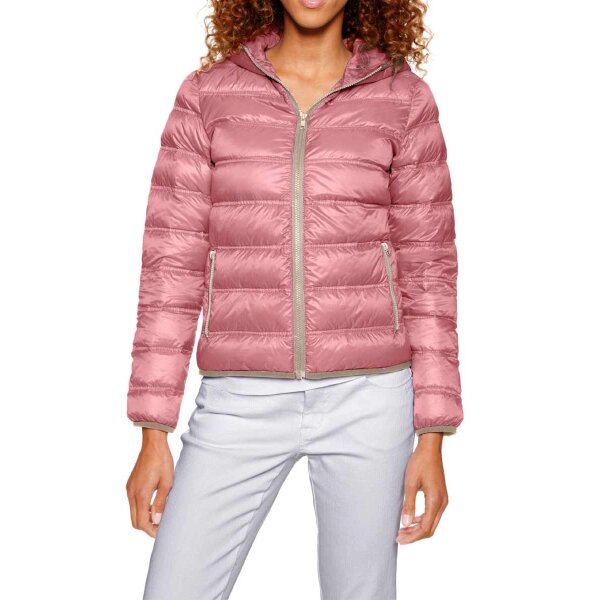 Daunenjacke m.Kapuze, rosè