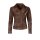 Designer-Lammnappaleder-Bikerjacke, braun