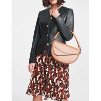 Lamb nappa leather jacket, black