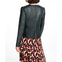 Lamb nappa leather jacket, black