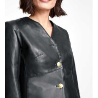Lamb nappa leather jacket, black