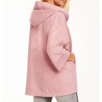 Designer-Velourslederimitat-Oversized-Jacke, altrose