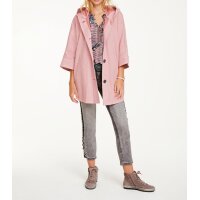 Designer-Velourslederimitat-Oversized-Jacke, altrose