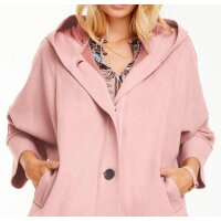 Designer-Velourslederimitat-Oversized-Jacke, altrose