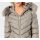 Designer-Steppjacke m. Webpelz, taupe