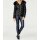 Designer-Steppjacke m. Webpelz, schwarz