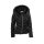 Designer-Steppjacke m. Webpelz, schwarz