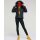 Designer-Steppjacke m. Webpelz, schwarz