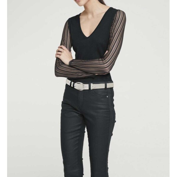 Fine knit sweater, black