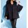 Marken-Wollflauschjacke m. Webpelz, schwarz