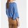 Designer-Volant-Carmenbluse, blau