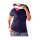Marken-Shirt m. Schal, marine-bunt