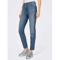5-Pocket-Jeans m.Zierkette, blue-stone-washed