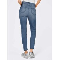 5-Pocket-Jeans m.Zierkette, blue-stone-washed