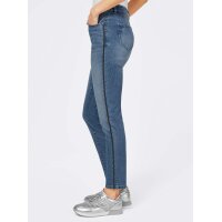 5-Pocket-Jeans m.Zierkette, blue-stone-washed