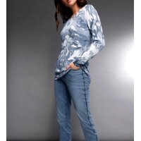5-Pocket-Jeans m.Zierkette, blue-stone-washed