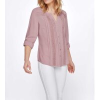 Bluse m. Spitze, rosé