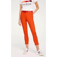 Designer-Bauchweg-Jeans, blutorange